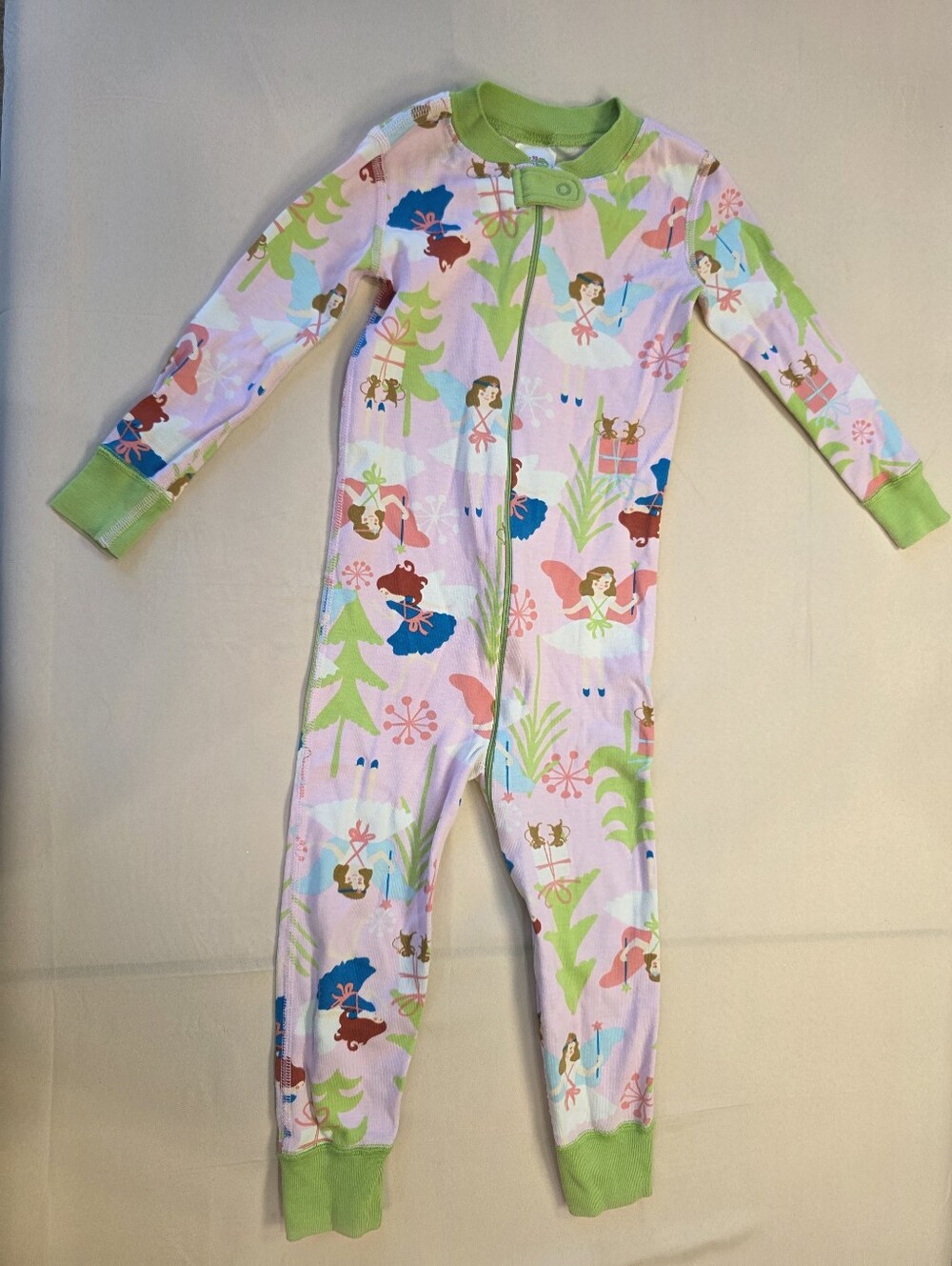 Hanna Andersson Size 3 Pink Christmas Fairy Pajamas Organic Cotton